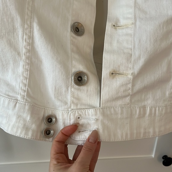 SOLD Vintage 2000s Parasuco white denim jacket size S - Picture 14 of 16